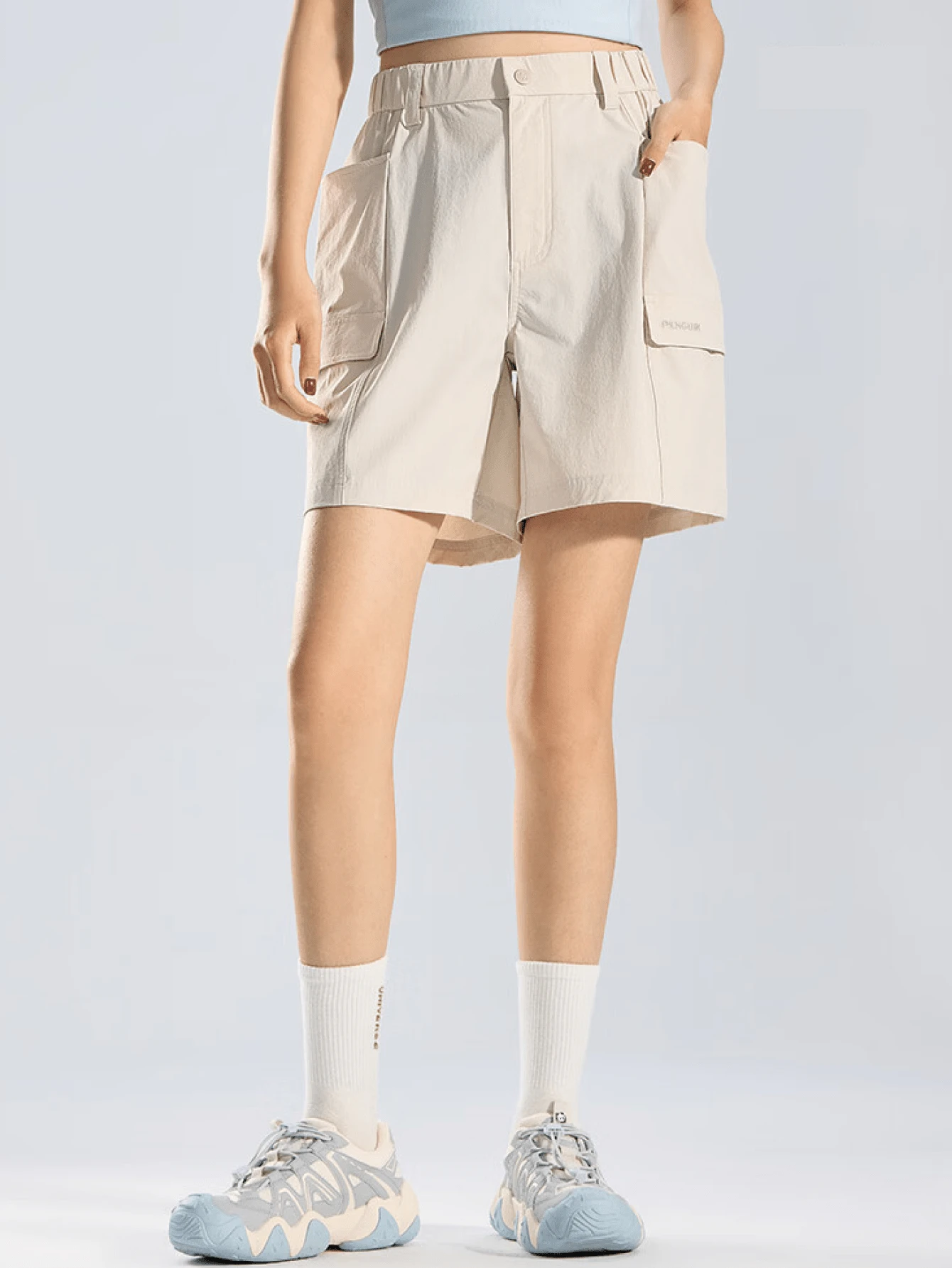 CAMEL CROWN Women's Cargo Shorts, Spring Summer Quick Dry Breathable Sweat Wicking Cool Feel Shorts - Oak Ash - View 1