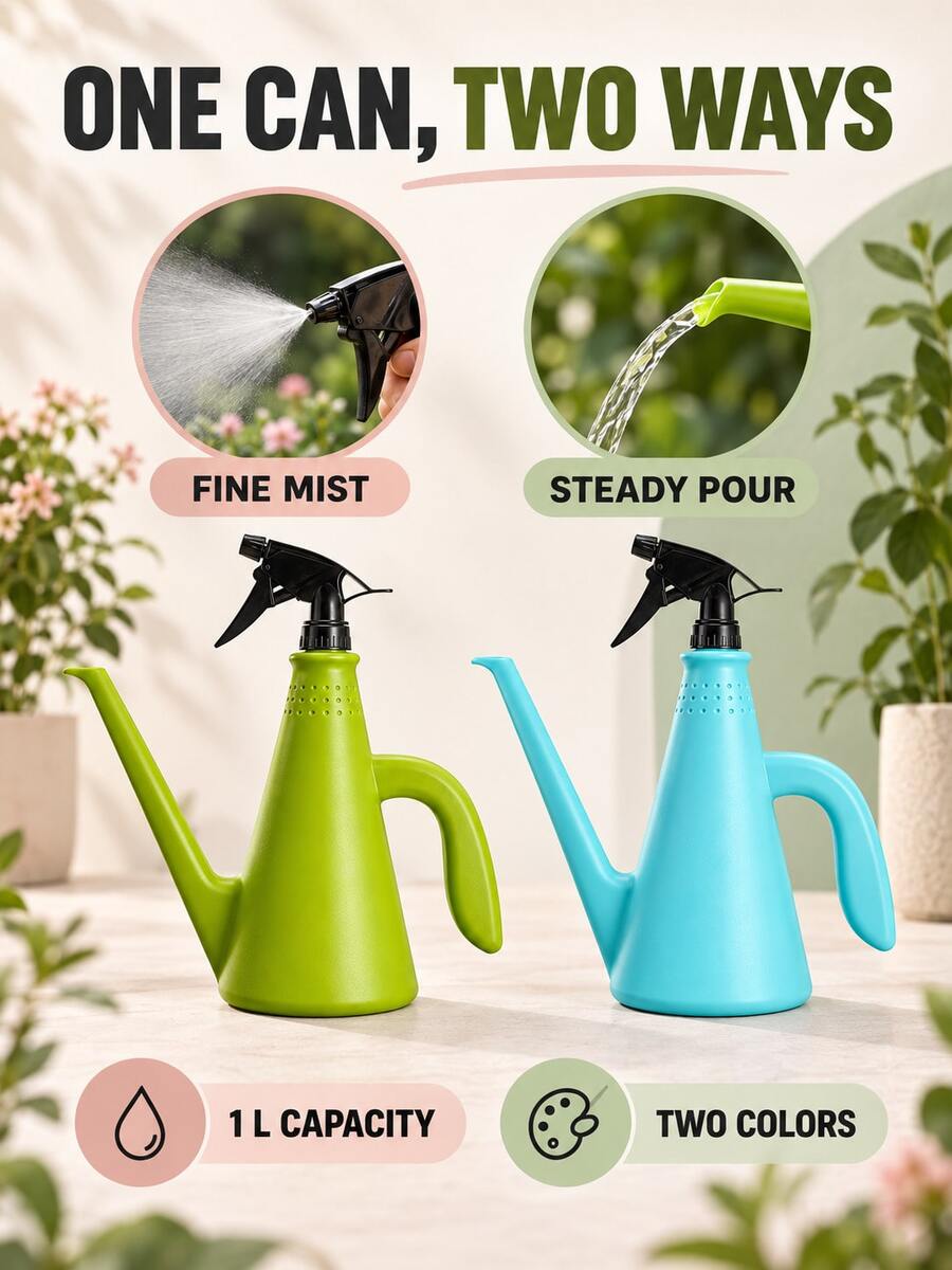 1件多功能澆水壺兼細霧噴霧器 2合1雙用途植物澆水與噴霧 - 兩用 - 查看 1
