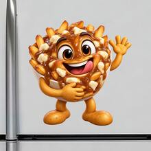 Smiling Poutine Fridge Magnet, A Playful Canadian Comfort Food Keepsake For Cozy Kitchen Gatherings For All Metal Surfaces Throughout The Home - A - View 2