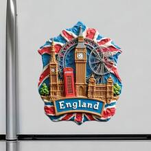 England Landmarks Fridge Magnet, A London Journey From Big Ben To The Thames For Family Kitchen Daydreams For All Metal Surfaces Throughout The Home - A - View 2