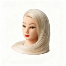 Mannequin Head With Hair, 26'' Training Head Braiding Doll Head For Hair Styling Manikin Cosmetology Mannequin Head Practice Model Head With Clamp Holder - View 4