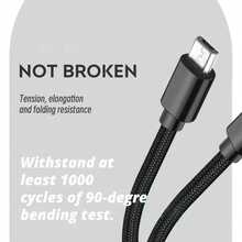 DATA FROG Compatible With PS 4 Controller Charging Cable Micro Usb Data Cable Wireless Controller Charging Cable 1/2/3 M Cable - Black 3M - View 3