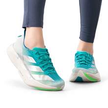 Adidas ADIZERO ADIOS PRO 4 Cushioned Lightweight Running Shoes For Women - Mint Blue/Silver Gray - View 3