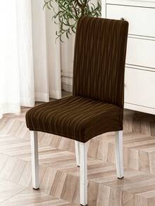 Minimal Vertical Striped Chair Slipcovers, Full Wrap Cream Textured Fabric Chair Covers. Multi-Size, Dustproof & Stain Resistant. Perfect For Dining Room, Balcony, Patio & Holiday Parties, Refresh Your Old Chairs. - Multicolor - View 21