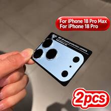 CASECOPS 2 piezas Protector de lente de cámara compatible con iPhone 18 Pro Max/18 Pro, resistente a roturas, fuerte adhesión, compatible con fundas de teléfono, protector de pantalla de cámara trasera de vidrio templado de metal, azul glaciar - Celeste - Ver 1