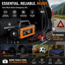 Car Emergency Jump Starter Power Supply, Portable All-In-One Car Air Pump, High-Pressure Air Pump, Jump Starter, And Blower Compressor All-In-One - Emergency Jump Starter - View 3