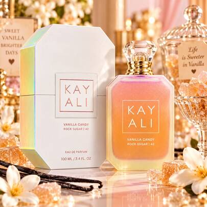 Khadlaj LAYALI حلوى الفانيليا وسكر الصخر 42 – عطر نسائي، فانيليا حلوة، زهري وخشبية، 100 مل