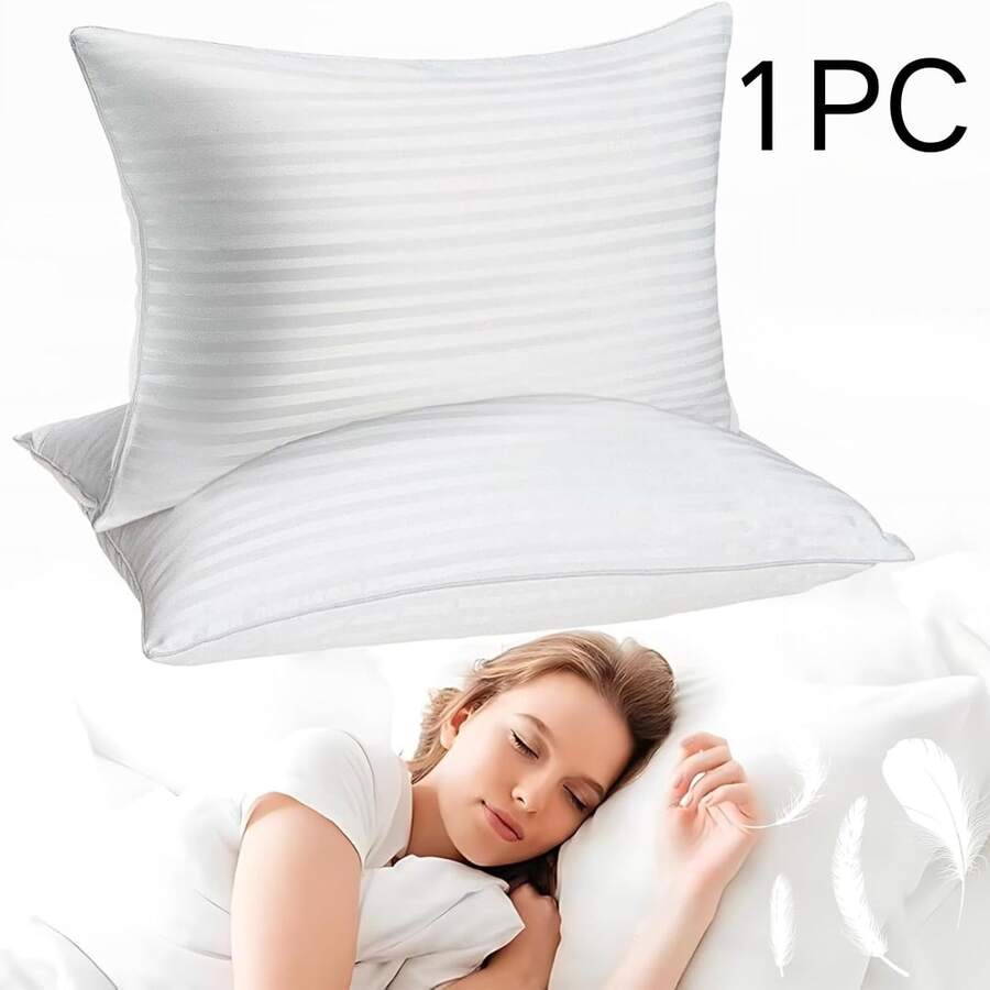 Comfortable Pillows For All Sleeping Styles,Hotel Pillow, Deep Sleep Pillow - New Sleep Apnea & Ergonomic Pillow For Neck, Shoulder & Side, Back, Stomach Sleepers,Medium Firm Pillow For Side Stomach And Back Sleepers - White - View 1