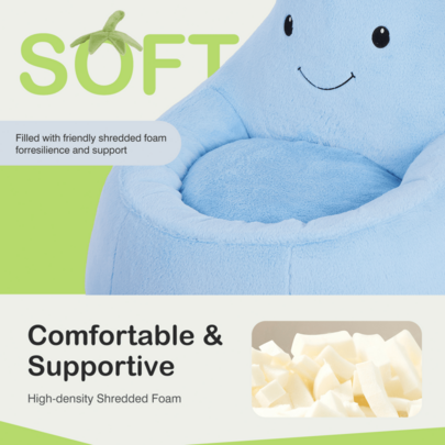 Sillas Puff para Niños, Sofás Rellenos para Niños Pequeños y Adolescentes y Niños Cubiertos con Pelo de Conejo Artificial