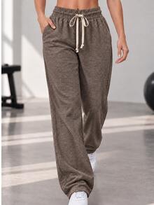 Women Sweatpants - Marron - View 2