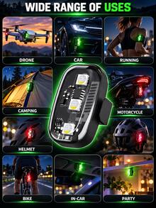 XF.Meraki 2/4pcs Motorcycle RGB LED Light Strip With Remote Control, 150mah, USB Powered Multi-Color Chassis Ambient Light Kit, Color Changing Decorative Lighting For Night Riding, Motorcycle Engine, Frame And Body Decoration - A - View 8