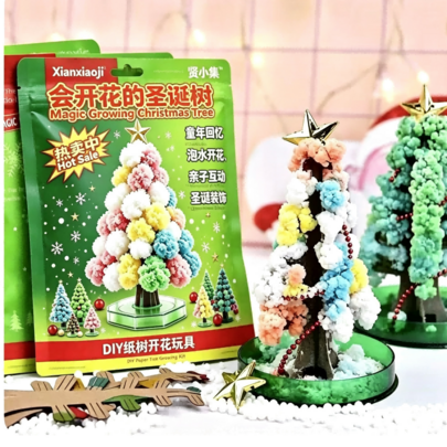 Magic DIY Blooming Christmas Tree, DIY Paper Tree Crystal Growth Toy, Christmas Decoration Ornament, Creative Gift For Birthday Party