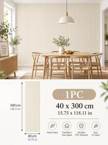 SUPSTICKER Striped Self-Adhesive Wallpaper, Removable PVC Wall Sticker, 15.7*47.2 Inches/15.7*118.1 Inches, 4 Styles, Suitable For Bedroom, Living Room Home Decor - Striped - View 18