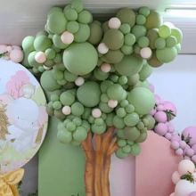 Sage Green Avocado Green Latex Balloon Garland Kit, 10/5 Inch Multi Size Balloons, For Boho Wedding Baby Shower Birthday Party Decor - Multicolor - View 6