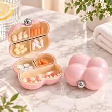 7-Compartment Floral Pattern Pill Box - Portable Medication Storage Container - Suitable For Elderly And Busy People - Suitable For Travel And Home Use - Multicolor - View 6