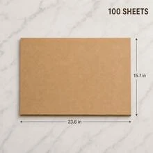 100 Sheets Thickened Baking Paper, 9x13 Inch And 12x16 Inch Oil-Proof Parchment Paper, Non-Stick Baking Paper, Suitable For Baking, Cooking, Freezing, Oven, Kitchen, Steamer, Freezer, Pastry - Brown - View 13