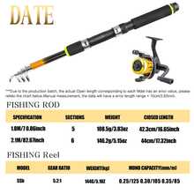 1 Sets / Telescopic Lure & Surf Rod Combo Full Kit Collapsible Carbon Pole Reel Lures Beginner Christmas Gift - Multicolor - View 3