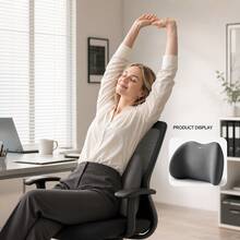 Ergonomic Lumbar Support Pillow, Memory Foam Cushion With Milk Silk Fabric, Suitable For Office Chair, Car Seat, Sofa And Travel, Relieves Back Pressure, Unisex Curved Lumbar Support Pad - Lumbar Support Pillow - View 9