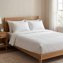 Set de 2 Almohadas Matrimoniales Blancas de 52 x 105 cm, Relleno Suave y Cómodo - Blanco - Ver 9