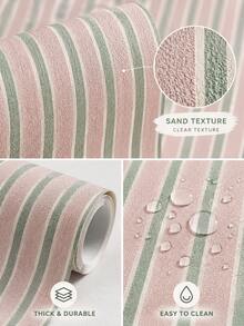 SUPSTICKER Striped Self-Adhesive Wallpaper, Removable PVC Wall Sticker, 15.7*47.2 Inches/15.7*118.1 Inches, 4 Styles, Suitable For Bedroom, Living Room Home Decor - Striped - View 4