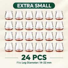 Silicone Chair Leg Caps With Felt Lining, Non-Slip, Noise-Reducing, 8pcs/16pcs/24pcs Optional Sizes, Transparent Silicone Material, Floor Protector. Suitable For Kitchen, Bedroom, Living Room - Transparent and Light Brown - View 8