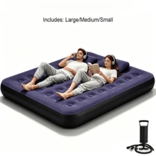 Extra Large Inflatable Mattress, Outdoor Air Mattress, Home Mattress, 38.98 Inch Portable Air Mattress, PVC Material, Lightweight Air Bed, Suitable For Camping, Home And Guest Hosting - A - View 12