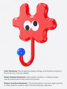 Cute Cartoon Puzzle Shape Adhesive Hook, No Drill Wall Mount Hanger, Colorful Versatile Self Adhesive Hook For Bag Hair Accessory Key, Room Wall Decor, Kitchen Bathroom Bedroom Dorm Office Organization, Christmas Valentine's Day Gift - Multicolor - View 14