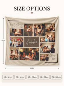 1pc Customizable Personalized Wall Tapestry, Custom Image, Fashion Home Decor, Suitable For Men And Women, Perfect For Mother's Day, Graduation Ceremony And Other Occasions, Multi-Functional, Highly Decorative - Multicolor - View 6