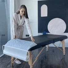 50片/捲一次性床單－無紡布材質、無香料、尺寸70x53cm，適用於美容院、SPA、按摩床、紋身工作室，按摩床套，柔軟觸感，一次性 - 彩色 - 查看 6