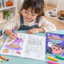 Halloween Cute Style Children's Coloring Book Ghost Black Cat Pumpkin Holiday Theme Coloring Picture Book Kids Leisure Doodle Painting Practice Notebook Back To School Learning Supplies Student Holiday Gift - Multicolor - View 5