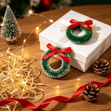 1 buah/5 buah Dekorasi Karangan Bunga Mini, Ornamen Gantung Kecil untuk Pesta Rumah Dalam Ruangan, Dekorasi Gantung dan Ornamen Meja Serbaguna, Aksesori Dekorasi Ruangan dan Pohon Natal, Cocok untuk Perayaan Liburan - Hijau - View 5