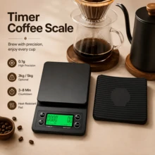 Digital Coffee Scale With Timer Function 5kg/3kg 0.1g High Precision | Backlit LCD Screen, Tare Function & Multi-Unit Conversion, Suitable For Pour Over Coffee, Espresso And Kitchen - 0.1g - View 16