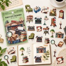 Life Love Song Series PET Sticker Pack, Creative Vintage Study Old Objects Planner Stickers, DIY Decorative Stickers - Multicolor - View 2