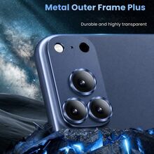 CASECOPS 防震鏡頭保護膜，適用於 iPhone 18 Pro/18 Pro Max/17 Pro/17 Pro Max 鏡頭保護膜，全覆蓋防刮防指紋，有效保護相機鏡頭，拍出更清晰照片，時尚時尚生日禮物 - 冰川藍 - 藍色 - 查看 3