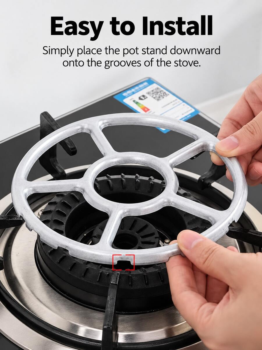 2pcs Universal Anti-Slip Stove Pot Rack, Gas Stove 4-Prong/5-Prong Bracket, Stove Top Rack, Gas Stove Stew Pot/Frying Pan Bracket, Cast Iron Milk Pot Rack