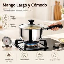 20cm/7.87 In Japanese Minimalist Style With Extended Handle, Thickened Round Ring Heat-Conducting Bottom - View 11