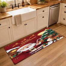 1 buah Keset Lantai Bahan Kasmir Imitasi Lembut, Karpet Motif Kartun Natal yang Menyenangkan, Cocok untuk Dapur, Kamar Mandi, Pintu Masuk, Ambang Pintu Kamar Tidur, Keset Kaki Dekorasi Suasana Liburan, Keset Lantai Anti Selip Serbaguna, Dekorasi Ruangan, Hadiah Liburan - MultiWarna - View 5