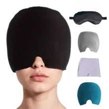 1/2pcs Physical Cooling Gel Head, With Cold And Hot Compress Function, Ice Compress Headband With Eye Mask, Cold Therapy Cap, Gel Ice Pack, Fragrance-Free, No Power Required, No Battery Required, Cool And Comfortable, Sun Protection, Helps With Sleep And Relaxation - Multicolor - View 7