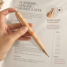 Funfull 4Pcs New Wood-Grain-Like Aesthetic Gradient Color Fine Foint Gel Pens For Journaling Note Taking Silent Click - Vintage Gradient Gel Pen - View 4
