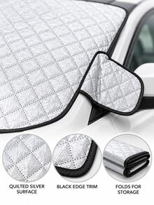1-Piece Winter Car Snow Cover Ice And Snow Cover Summer Sunshade Car Window Snow Cover Front Windshield, Car Accessories - A - View 4
