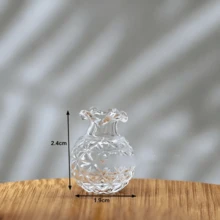 Mini Glass Vase, Mini Home Decor Ornament, Dollhouse Decoration Accessory, DIY Craft Supply, BJD Photography Prop - Multicolor - View 19