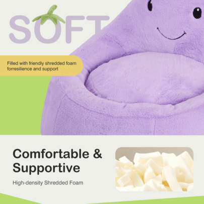 Children's Bean Bag Chairs, Filled Toddler Sofas And Teenagers And Children Covered With Artificial Rabbit Fur