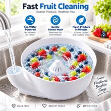 1/2pcs White Colander – Kitchen Sink Fruit Washing Essential, Strainer Bowl With Drainage Holes For Rinsing Strawberries, Blueberries, Grapes, And Other Berries. Perfect For Daily Kitchen Countertop And Sink Use – Kitchen Supplies. - Multicolor - View 5