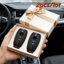 2pcs Car Key Case Covers For A C E S G Class W177 W205 W213 X167 W222 CLA GLE GLB GLS AMG Maybach Shell Accessories Protection - Multicolor - View 5