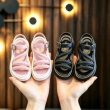 Girls' Casual Fashion Sunny Sandals For Daily Wear - Black - View 1
