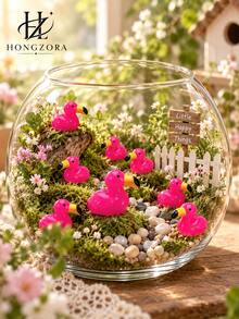 50pcs Pink Flamingo Decorative Figurines, Bright Color Flamingo Ornaments, Suitable For Room Decor, Home Decor, Bedroom Decor, Birthday Party Decoration, Wedding Tabletop Decor, Gift Wrapping, Home Desk Display, Garden Micro Landscape And Holiday Scene Decoration, Party Decor, Garden Landscape, Car Decor - Pink Flamingo Figurine - View 7