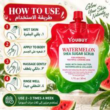 Watermelon Shea Butter Sugar Scrub, Unisex Exfoliating Moisturizing Body Scrub, Contains Shea Butter And Watermelon Collagen With Sugar Grain Texture, Suitable For Daily Shower Skincare, Gentle Body Exfoliation, Suitable For Rough And Dry Skin - Watermelon - View 8