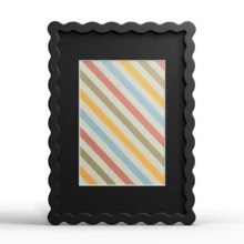 1pc Wavy Multicolor Photo Frame (Red, Yellow, Blue, Green, White, Black, Pink, Purple, Grass Green), Fashionable And Versatile Home And Office Decor - Suitable For Desktop And Wall Display, Perfect Housewarming Gift (Photo Not Included) - Multicolor - View 85