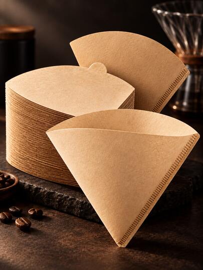 200PCS Size 02 Coffee Filters, Natural Brown V02 Cone Paper Filters, Kitchen Essentials For Pour Over Coffee Drippers, Drip Coffee Makers, Home Coffee & Daily Brewing