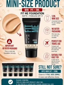 Maybelline 美寶蓮 Soft Matte 防曬粉底液 #110，5/30ml，長效滋養，3合1，自然觸感，霧面無瑕妝效，適合油性肌膚 - 柔霧版110 - 查看 7